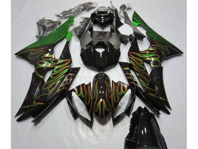 2008-2016 Grün Flamme Yamaha R6 Motorrad Verkleidung 2008-2016 Grün Flamme Yamaha R6 Motorrad Verkleidung