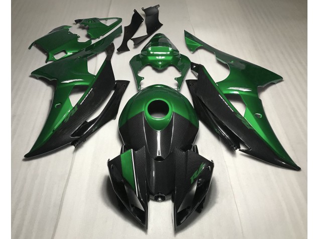 2008-2016 Grün Mit Kohlefaser Stil Yamaha R6 Motorrad Verkleidung 2008-2016 Grün Mit Kohlefaser Stil Yamaha R6 Motorrad Verkleidung