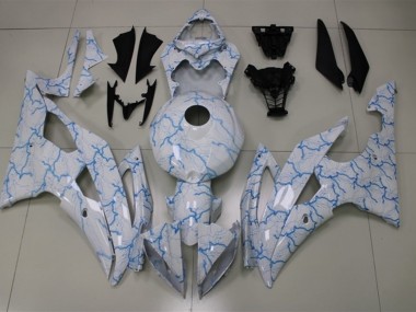 2008-2016 Hellblaue Beleuchtung Yamaha R6 Motorrad Verkleidung