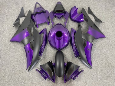 2008-2016 Lila & Matt Schwarz Yamaha R6 Motorrad Verkleidung