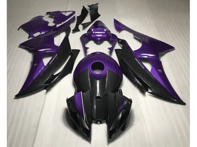 2008-2016 Lila Mit Carbonfaser-Stil Yamaha R6 Motorrad Verkleidung 2008-2016 Lila Mit Carbonfaser-Stil Yamaha R6 Motorrad Verkleidung