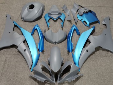 2008-2016 Matt Grau & Himmelblau Yamaha R6 Motorrad Verkleidung