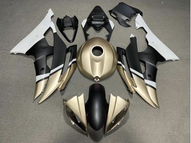 2008-2016 Matt Schwarz & Gold Yamaha R6 Motorrad Verkleidung