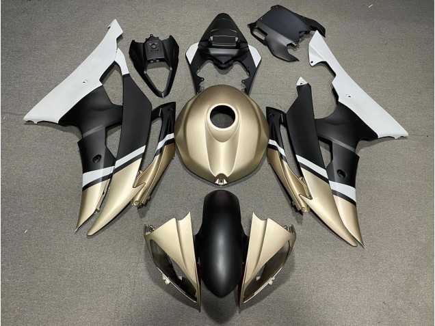 2008-2016 Matt Schwarz & Gold Yamaha R6 Motorrad Verkleidung 2008-2016 Matt Schwarz & Gold Yamaha R6 Motorrad Verkleidung