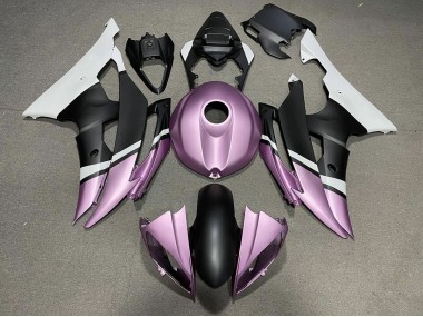2008-2016 Matt Schwarz & Hellviolett Yamaha R6 Motorrad Verkleidung