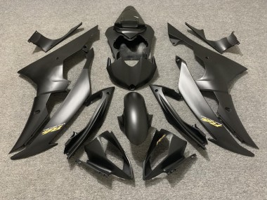 2008-2016 Matt Schwarz Mit Goldenem Logo Yamaha R6 Motorrad Verkleidung