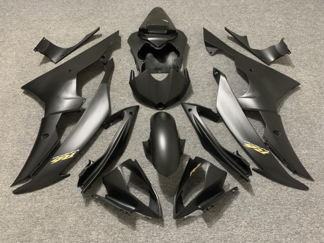 2008-2016 Matt Schwarz Mit Goldenem Logo Yamaha R6 Motorrad Verkleidung 2008-2016 Matt Schwarz Mit Goldenem Logo Yamaha R6 Motorrad Verkleidung