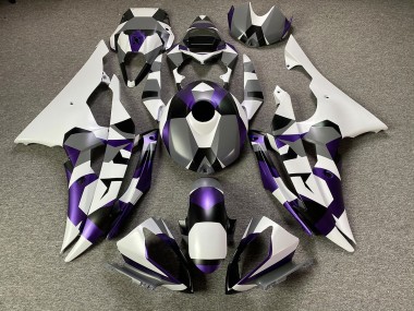 2008-2016 Mystischer Lila Schnee Tarnung Yamaha R6 Motorrad Verkleidung