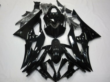 2008-2016 Nr 2 Glänzendes Schwarz Yamaha R6 Motorrad Verkleidung