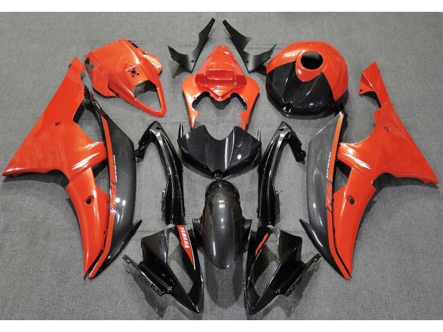 2008-2016 Orange Glänzend & Kohlefaser Yamaha R6 Motorrad Verkleidung 2008-2016 Orange Glänzend & Kohlefaser Yamaha R6 Motorrad Verkleidung