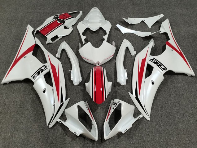 2008-2016 Perlweiß & Rot Glänzend Yamaha R6 Motorrad Verkleidung 2008-2016 Perlweiß & Rot Glänzend Yamaha R6 Motorrad Verkleidung