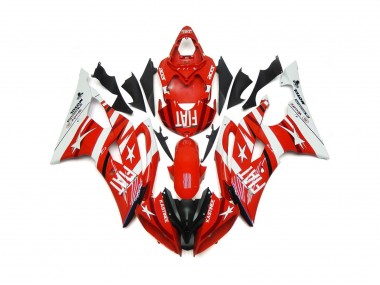 2008-2016 Rot & Weiß Mit Sternen Yamaha R6 Motorrad Verkleidung