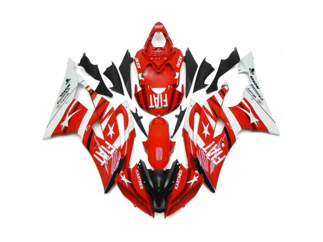 2008-2016 Rot & Weiß Mit Sternen Yamaha R6 Motorrad Verkleidung 2008-2016 Rot & Weiß Mit Sternen Yamaha R6 Motorrad Verkleidung