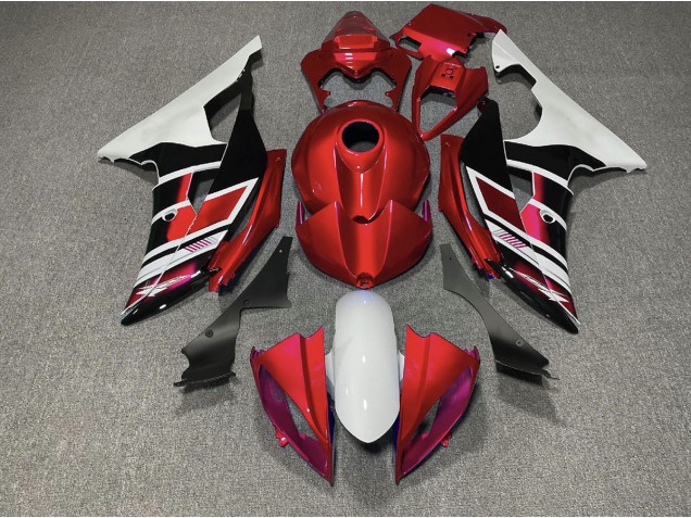 2008-2016 Rot Schwarz & Weiß OEM-Stil Yamaha R6 Motorrad Verkleidung 2008-2016 Rot Schwarz & Weiß OEM-Stil Yamaha R6 Motorrad Verkleidung