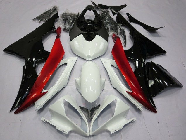 2008-2016 Rot Schwarz & Weiß Yamaha R6 Motorrad Verkleidung 2008-2016 Rot Schwarz & Weiß Yamaha R6 Motorrad Verkleidung