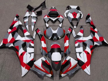 2008-2016 Rot Tarnung Uni Yamaha R6 Motorrad Verkleidung