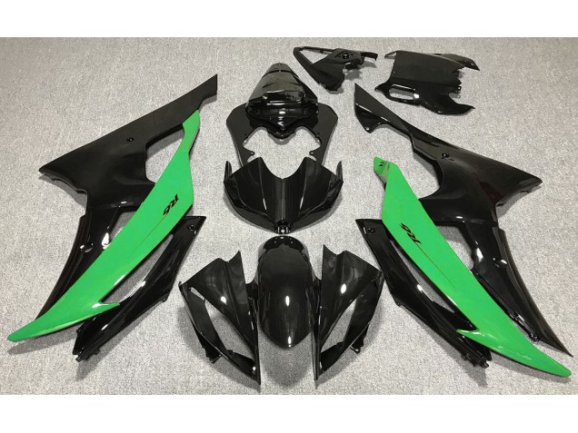 2008-2016 Schwarz Glänzend & Grün Yamaha R6 Motorrad Verkleidung 2008-2016 Schwarz Glänzend & Grün Yamaha R6 Motorrad Verkleidung