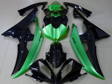 2008-2016 Schwarz Glänzend & Hellgrün Yamaha R6 Motorrad Verkleidung