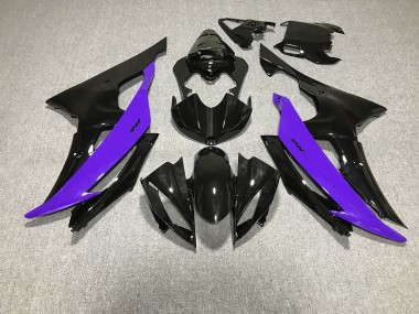 2008-2016 Schwarz Glänzend & Lila Yamaha R6 Motorrad Verkleidung