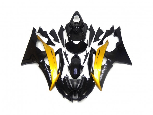 2008-2016 Schwarz & Gold Glänzend Yamaha R6 Motorrad Verkleidung 2008-2016 Schwarz & Gold Glänzend Yamaha R6 Motorrad Verkleidung