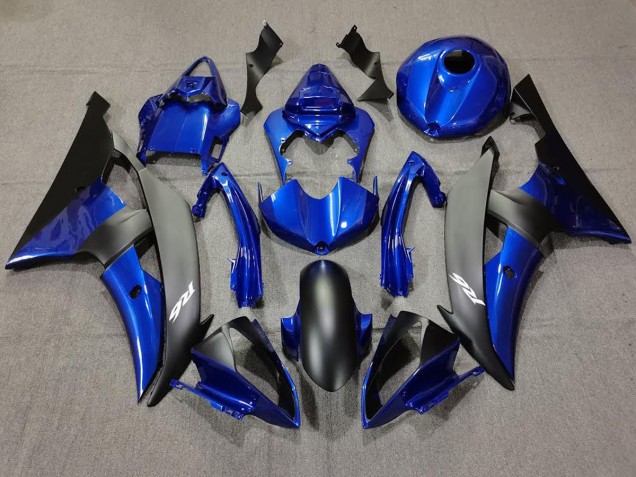 2008-2016 Tiefes Blau & Matt Schwarz Yamaha R6 Motorrad Verkleidung