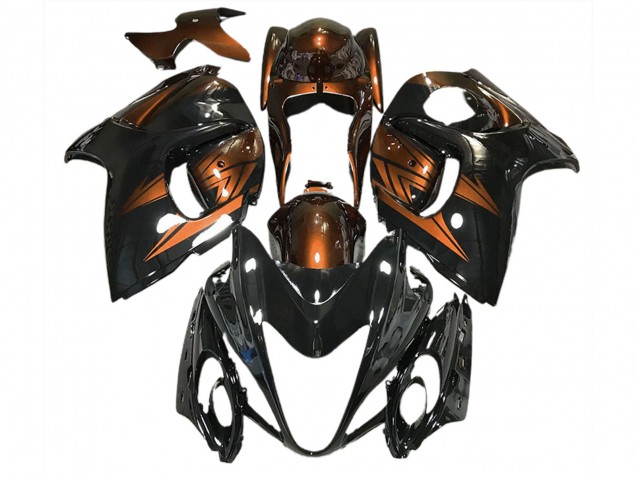 2008-2020 Glänzendes Schwarz & Dunkelorange Suzuki GSXR 1300 Motorrad Verkleidung 2008-2020 Glänzendes Schwarz & Dunkelorange Suzuki GSXR 1300 Motorrad Verkleidung