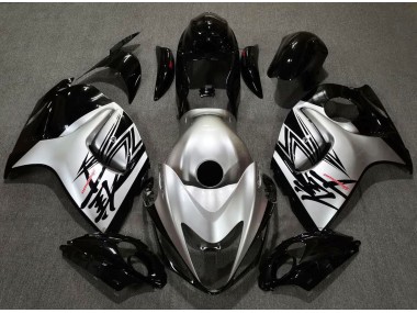 2008-2020 Glänzendes Schwarz & Silberdesign Suzuki GSXR 1300 Motorrad Verkleidung