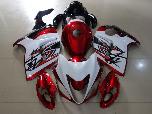 2008-2020 Rot Glänzend & Weiß Design Suzuki GSXR 1300 Motorrad Verkleidung 2008-2020 Rot Glänzend & Weiß Design Suzuki GSXR 1300 Motorrad Verkleidung