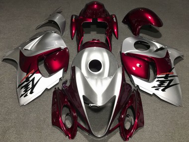 2008-2020 Rot Glänzend & Silber Suzuki GSXR 1300 Motorrad Verkleidung