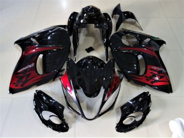2008-2020 Schwarz Glänzend & Bonbonrot Suzuki GSXR 1300 Motorrad Verkleidung