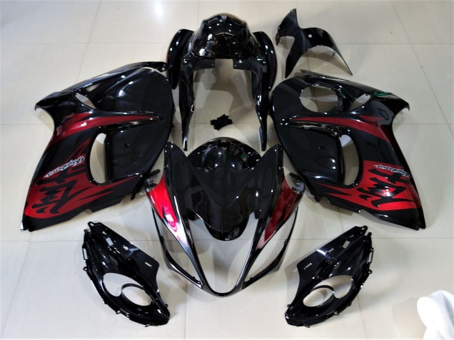 2008-2020 Schwarz Glänzend & Bonbonrot Suzuki GSXR 1300 Motorrad Verkleidung 2008-2020 Schwarz Glänzend & Bonbonrot Suzuki GSXR 1300 Motorrad Verkleidung