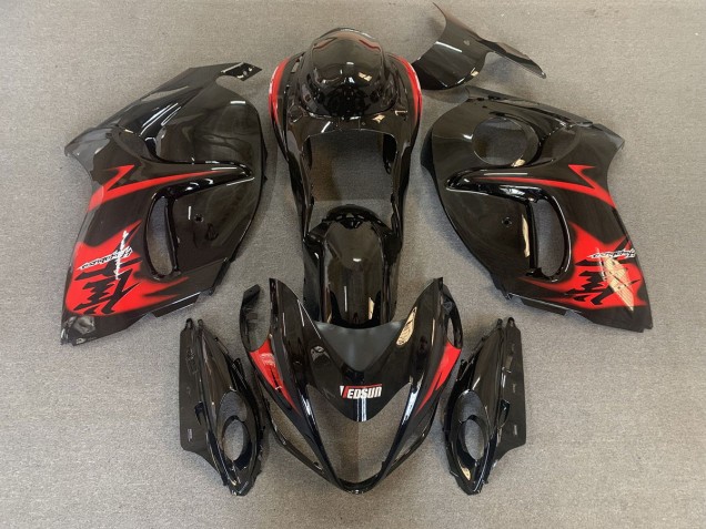 2008-2020 Schwarz Glänzend Mit Roten Logos Suzuki GSXR 1300 Motorrad Verkleidung 2008-2020 Schwarz Glänzend Mit Roten Logos Suzuki GSXR 1300 Motorrad Verkleidung
