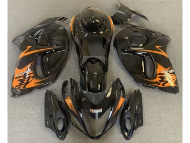 2008-2020 Schwarz Glänzend & Orange Suzuki GSXR 1300 Motorrad Verkleidung