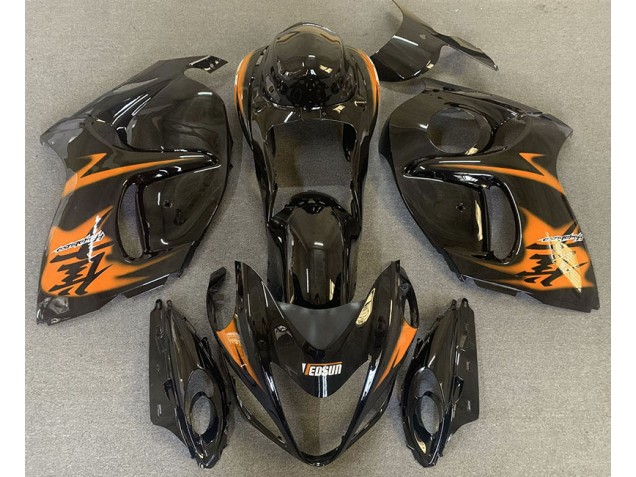 2008-2020 Schwarz Glänzend & Orange Suzuki GSXR 1300 Motorrad Verkleidung 2008-2020 Schwarz Glänzend & Orange Suzuki GSXR 1300 Motorrad Verkleidung