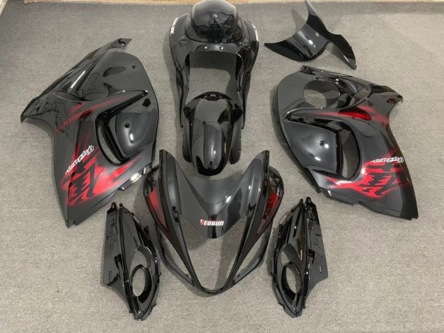 2008-2020 Schwarz Glänzend & Rot Suzuki GSXR 1300 Motorrad Verkleidung 2008-2020 Schwarz Glänzend & Rot Suzuki GSXR 1300 Motorrad Verkleidung