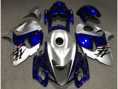 2008-2020 Silber Glänzend & Blau Suzuki GSXR 1300 Motorrad Verkleidung