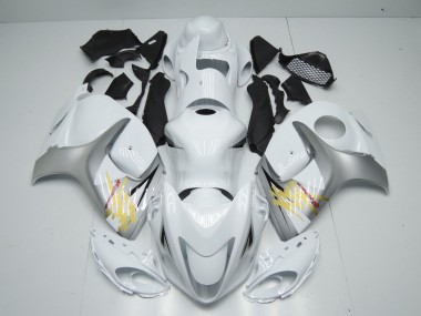 2008-2020 Weiß & Silber Suzuki GSXR 1300 Motorrad Verkleidung