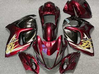 2008-2020 Tiefrot & Gold Suzuki GSXR 1300 Motorrad Verkleidung
