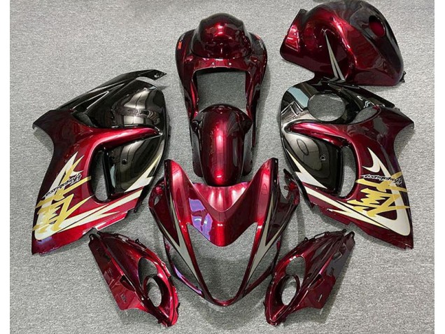 2008-2020 Tiefrot & Gold Suzuki GSXR 1300 Motorrad Verkleidung