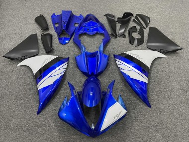 2009-2011 Weiß & Blau Glänzend Yamaha R1 Motorrad Verkleidung