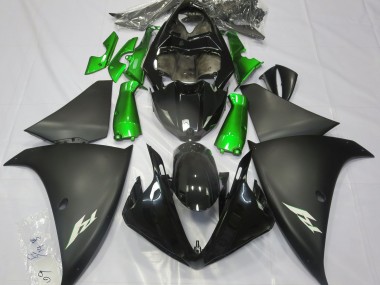 2009-2011 Matt Schwarz & Grün Yamaha R1 Motorrad Verkleidung