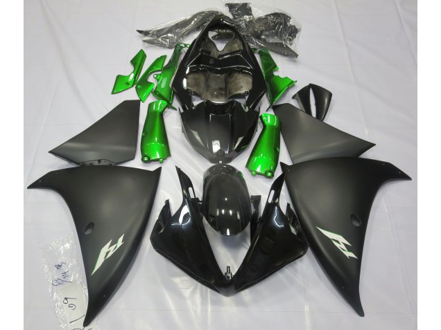 2009-2011 Matt Schwarz & Grün Yamaha R1 Motorrad Verkleidung