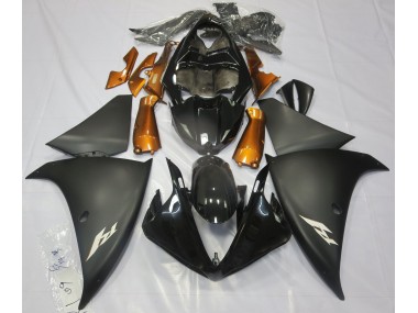 2009-2011 Matt Schwarz & Orange Yamaha R1 Motorrad Verkleidung