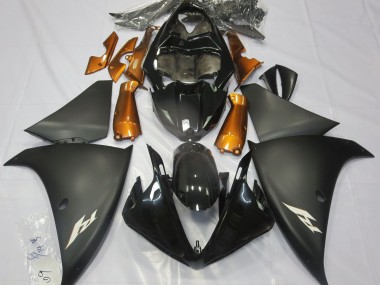 2009-2011 Matt Schwarz & Orange Yamaha R1 Motorrad Verkleidung