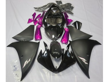 2009-2011 Matt Schwarz & Pink Yamaha R1 Motorrad Verkleidung
