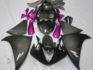 2009-2011 Matt Schwarz & Pink Yamaha R1 Motorrad Verkleidung
