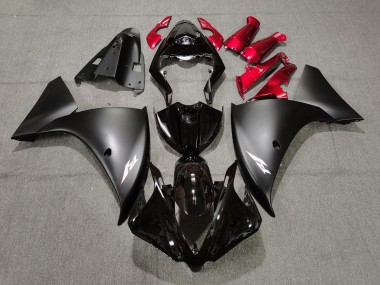 2009-2011 Matt Schwarz & Rot Yamaha R1 Motorrad Verkleidung