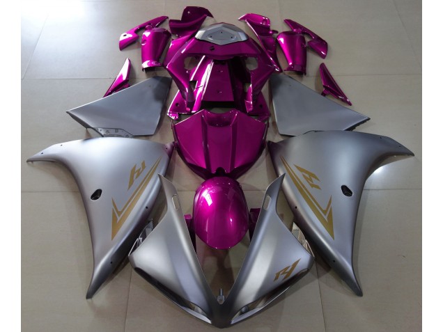 2009-2011 Matt Silber & Pink Yamaha R1 Motorrad Verkleidung 2009-2011 Matt Silber & Pink Yamaha R1 Motorrad Verkleidung