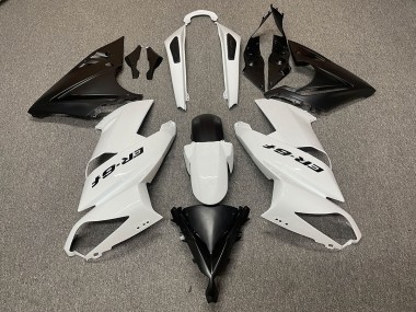 2009-2011 Weiß Schwarz Logo Kawasaki Ninja 650R Motorrad Verkleidung