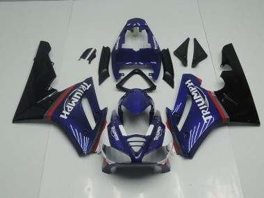 2009-2012 Blau & Rot Glänzend Triumph Daytona 675 Motorrad Verkleidung